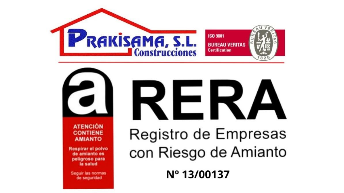 Certificación RERA retirada de amianto