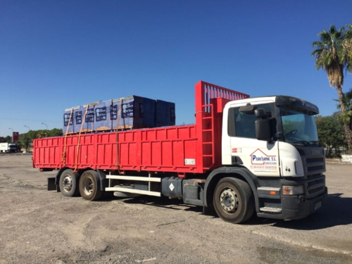 Transporte de materiales con camión